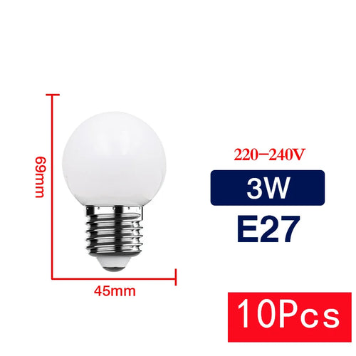 lot 10 ampoules led boule opalescent blanc chaud froid culot e27 e14