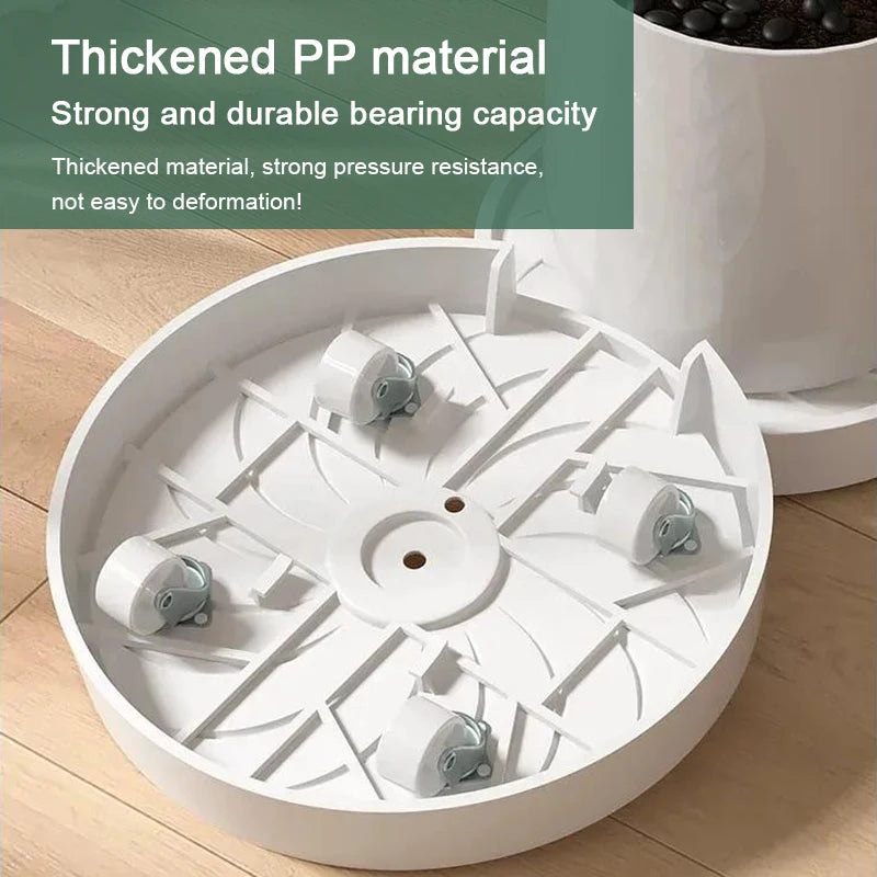 plateau fleur roulettes tiroir blanc gris moderne drainage gravé plastique pp