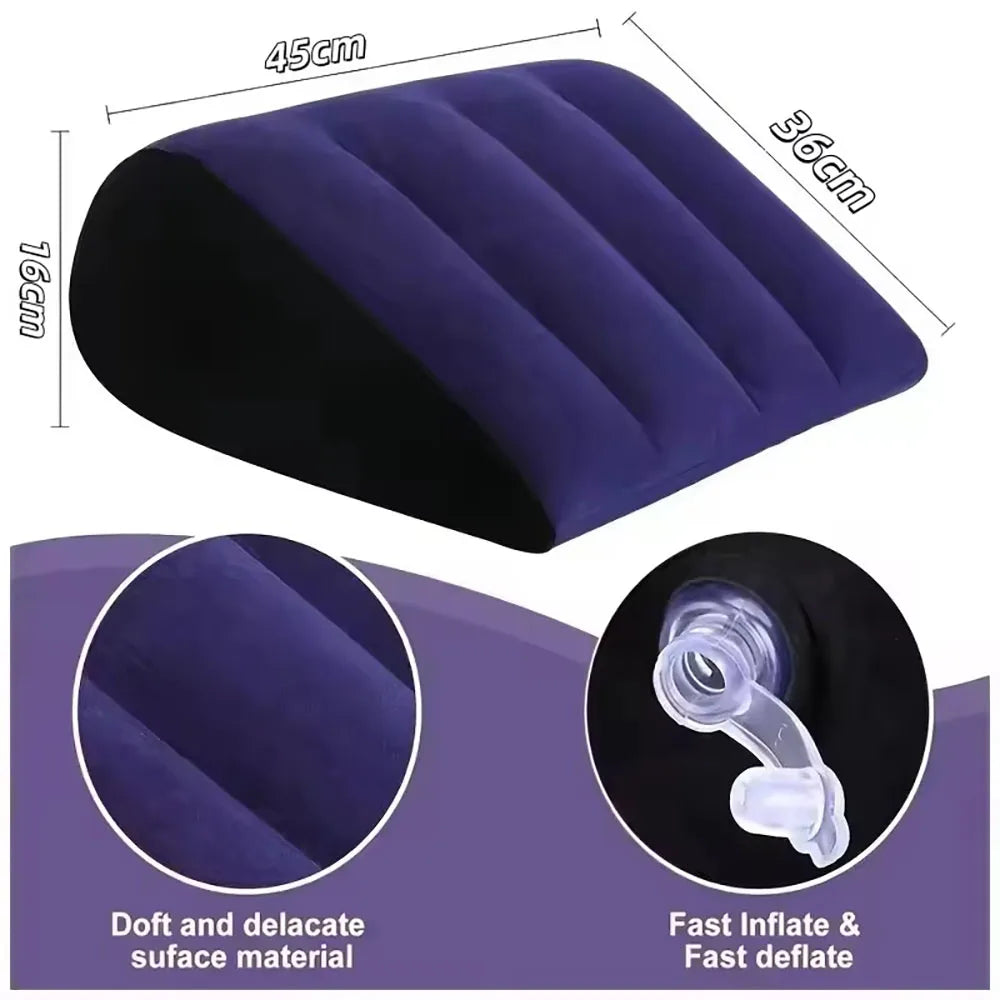 coussin gonflable violet confortable valve sac transport 45x36x18cm erotique echangiste erotique jeux echangisme erotique