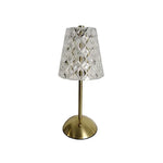 lampe table or blanc transparent moderne motifs géométriques rechargeable tactile