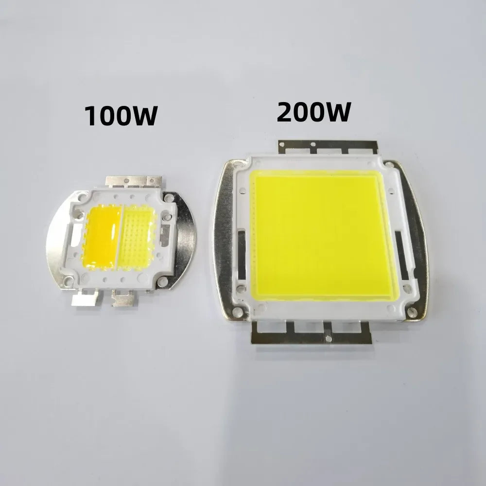 lumière led blanc jaune 100w 200w double cob projecteur moderne vis fixation