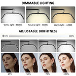 lampe table moderne réglable noir télécommande clips 360 rotation 180 pliage haute luminosité