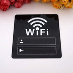 panneau informatif moderne adhésif or noir wifi non fumant toilette 10cm