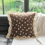 housse coussin vintage fleur beige noir marron français adhésif décoration intérieure voiture