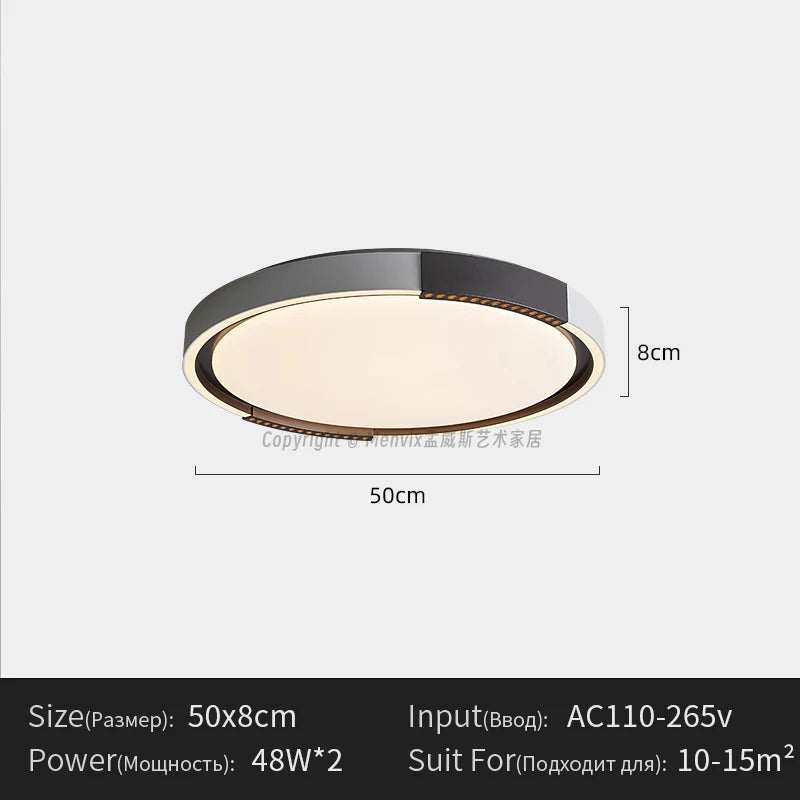 plafonniers modernes led lumineux télécommande minimaliste fixés formes circulaire carrée