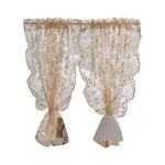 rideau tulle brodé fleur transparent classique maison chambre coucher
