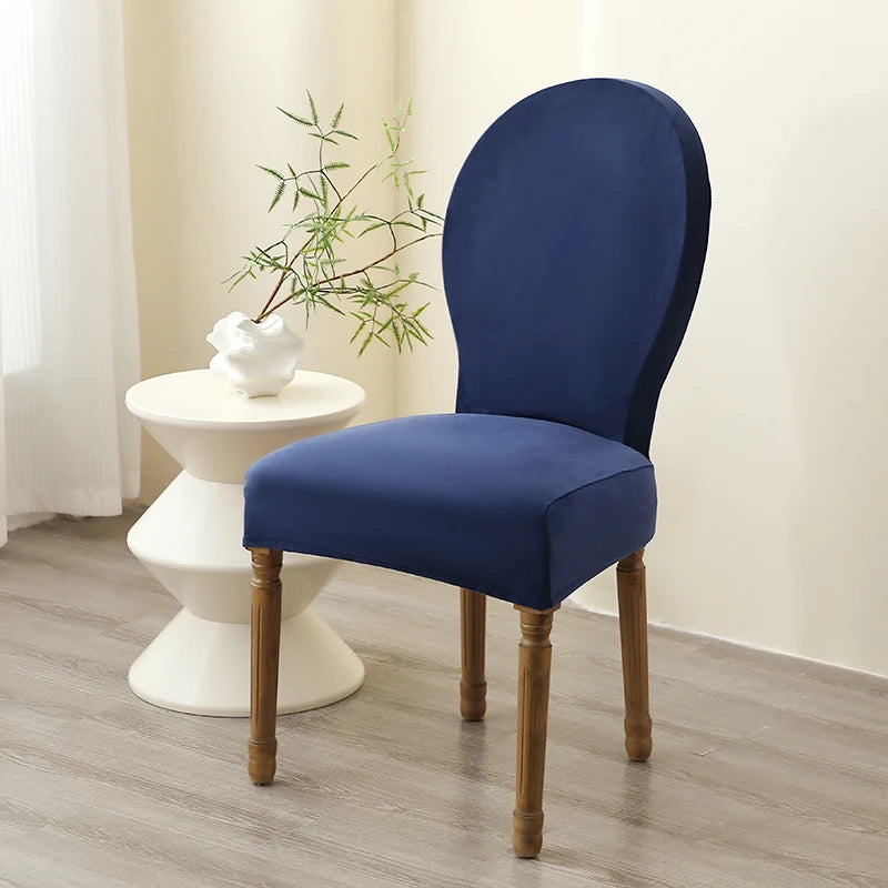 housse chaise moderne velours beige uni protection fauteuil mariage banquethôtel opaque