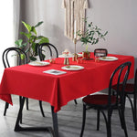 nappe table rouge uni moderne imperméable polyester mariage fête mère carnaval extérieur