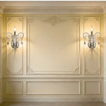 applique murale trois lumières cristal argenté classique éclairage mur fixé transparent