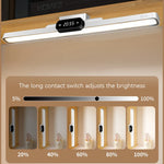 lampe led rechargeable moderne blanc affichage heure télécommande protection yeux minimaliste