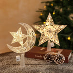 décoration noël étoile lumineuse transparente perforée classique tringle support chambre maison