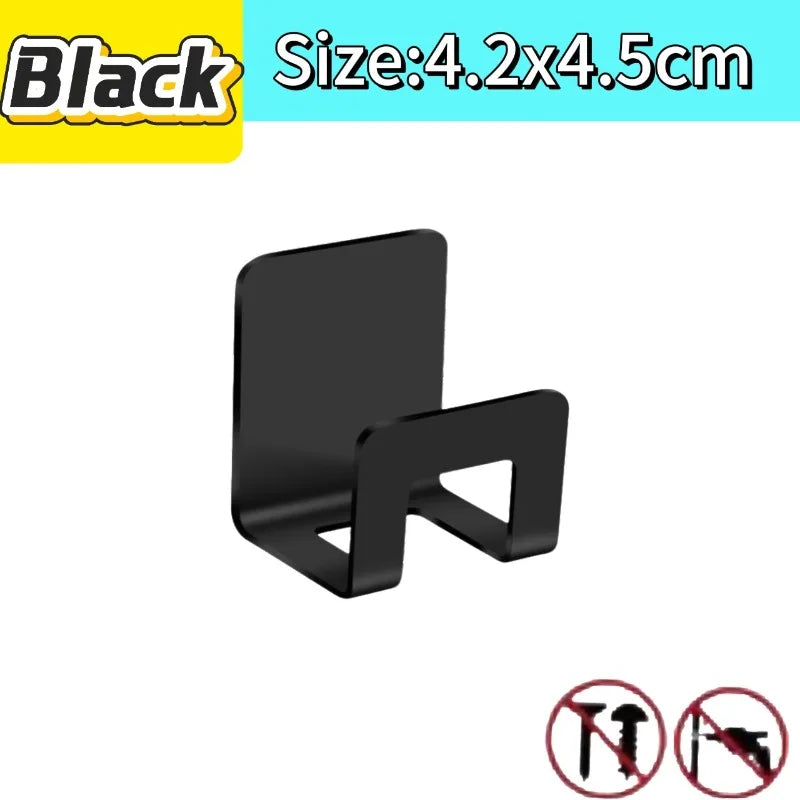 support rangement universel moderne adhésif argenté noir couteaux grattoir ciseaux brosse planche découpe couvercle