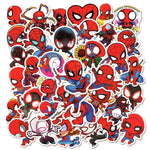 sticker spider man marvel superhero dessin animé captain america deadpool rouge noir bleu blanc