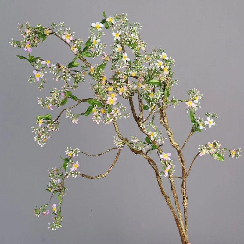 décoration intérieure branche chrysanthème sauvage soie fleurs artificielles naturelles vertes roses 92cm