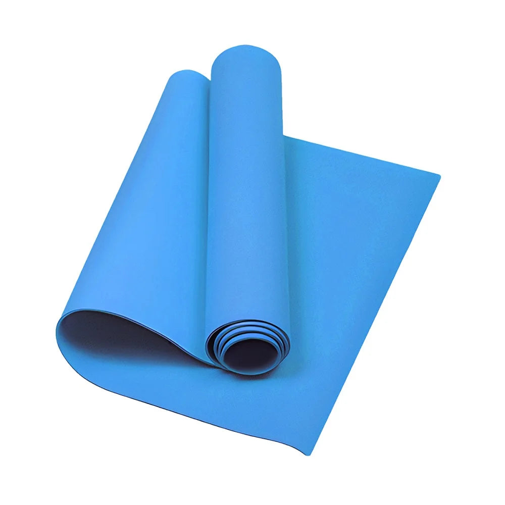 tapis yoga bleu moderne texture rugueuse pvc épais 4mm confort fitness sport pilates exercice