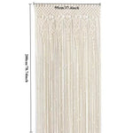 rideau macramé boho chic beige clair franges décoration murale chambre salon