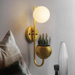 applique murale moderne verre opaque dorée éclairage mural contemporain fixée mur led chambre cuisine