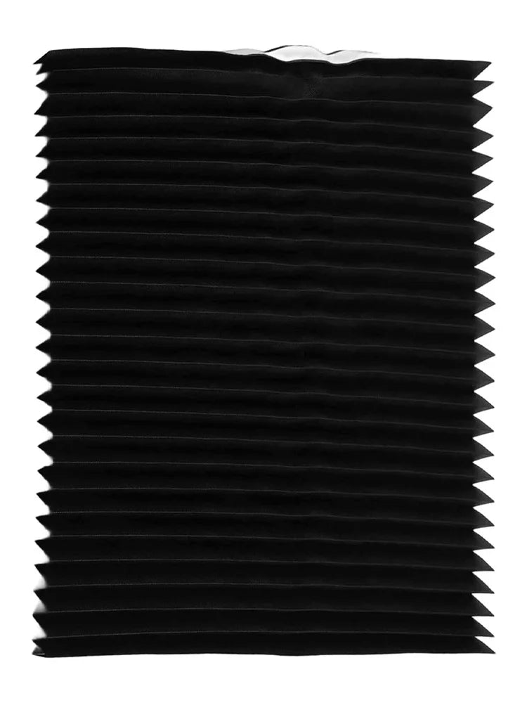 store lamelles noir plissé adhésif opaque moderne 150cm 60cm clips portable occultant