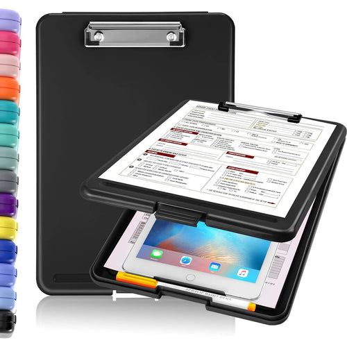porte dossiers moderne noir clip métallique papier pliable robuste