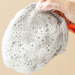 gant bain maille hexagonale ruban orange blanc gris moderne durable