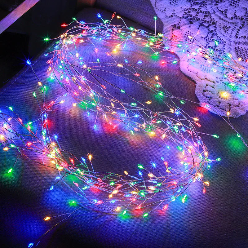 guirlande lumineuse led blanc effets multicolores télécommande noël décoration intérieure festive 3m 6m