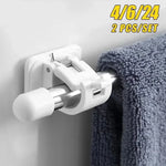 clips suspension adhésifs blancs modernes utilisation multiple support mural rideaux outils cuisine pièces
