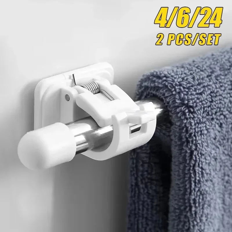 clips suspension adhésifs blancs modernes utilisation multiple support mural rideaux outils cuisine pièces