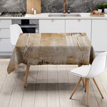 nappe table moderne rustique imitation bois beige marron blanc décoration mariage événementextérieur