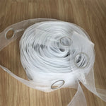 ruban rideau moderne blanc texture tissée 5m 10m eyelets métalliques
