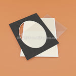 cadres photo carton rectangle ovale blanc noir protection transparent 5x3 6x4 7x5 inch