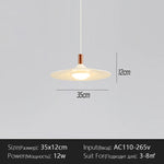 suspension lumineuse moderne scandinave aspect bois câble métallique marron doré blanc