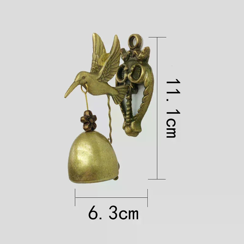 cloche décorative artisanale bronze animal aimant chaîne pendentif extérieur dauphin oiseau chat éléphant