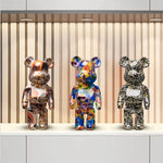 figurine ours multicolore graffiti résine contemporaine décoration intérieur table chambre erotique
