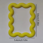 cadre photo magnétique moderne jaune blanc marron rose vert 3d ondulé aimants minimaliste