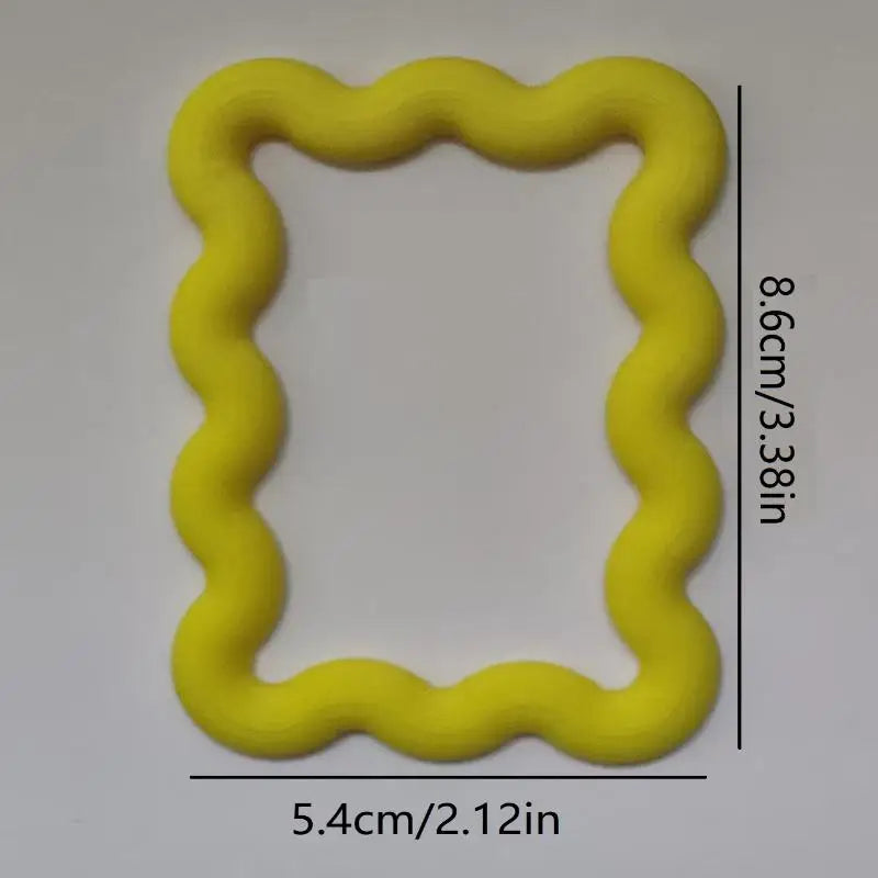 cadre photo magnétique moderne jaune blanc marron rose vert 3d ondulé aimants minimaliste