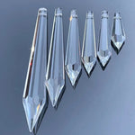 crystal icicle pendant transparent facettes moderne lustre 76mm 16mm pièces