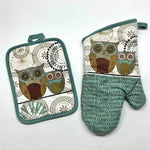 gants cuisine poignées plat motifs cuisine vintage rustique blanc noir rouge vert beige marron