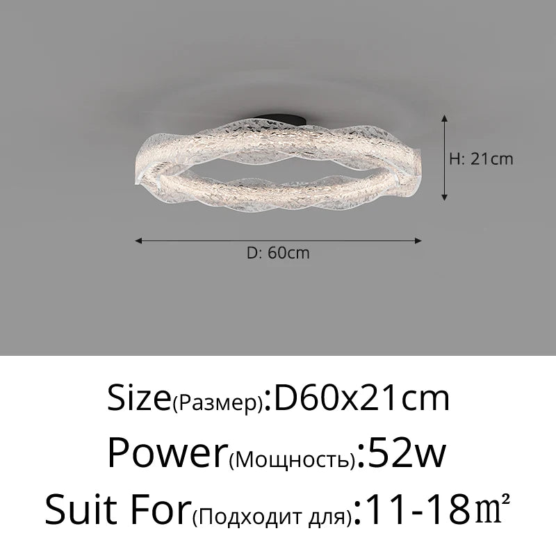 ventilateur moderne blanc noir transparent motifs décoratifs fixations crochets led télécommande