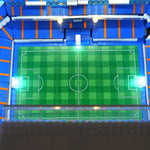 maquette stade real madrid led éclairage détaillée bleu blanc gradins públicoités logos