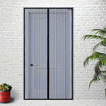 rideau moustiquaire noir maille fine moderne adhésif sans perçage facile dimension 100cm 210cm