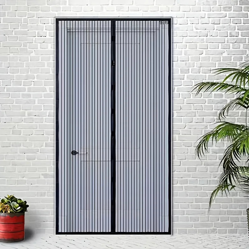 rideau moustiquaire noir maille fine moderne adhésif sans perçage facile dimension 100cm 210cm