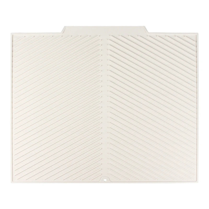 tapis cuisine moderne gris vert rayures diagonales drainage anti dérapant haute température resistant