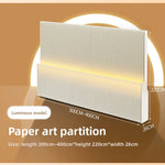 paravent papier blanc rayures verticales mobile pliable décoration intérieure moderne cloison d'intimité