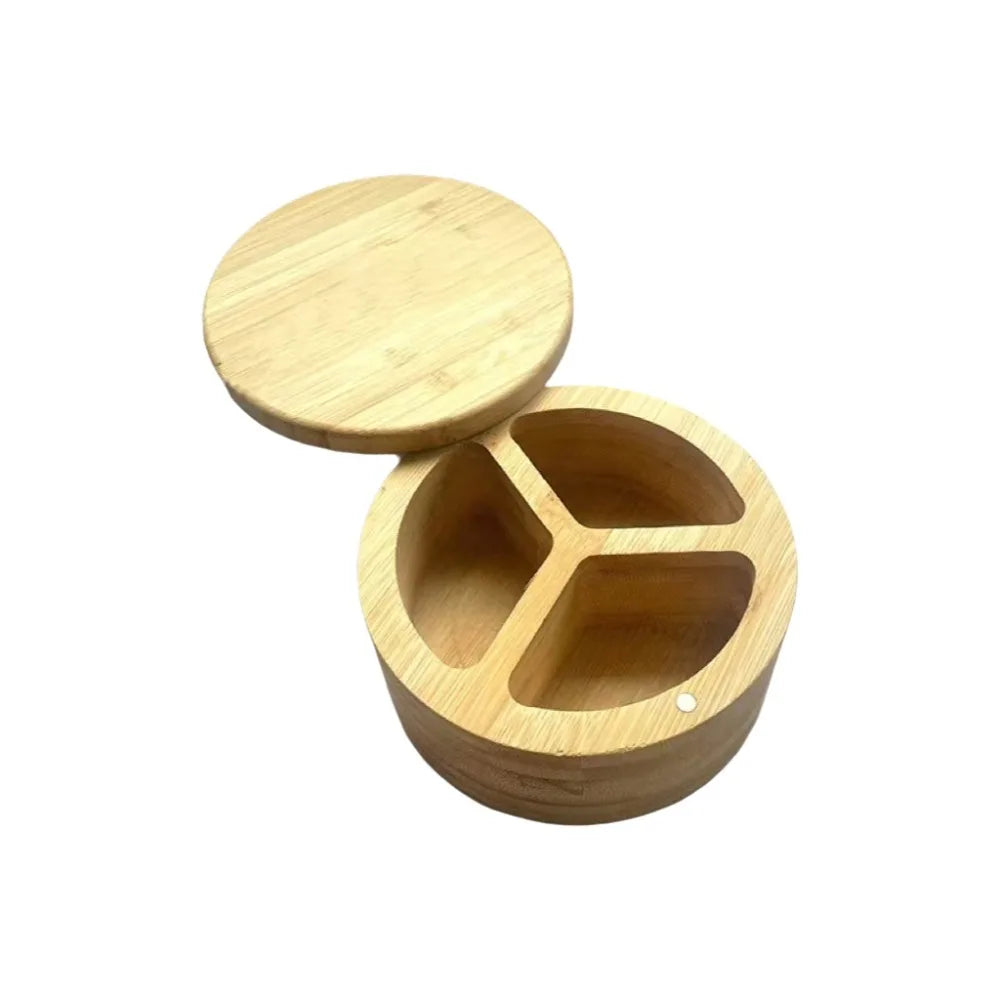 boîte épices bois naturel moderne compartiments cuillère sel poivre minimaliste