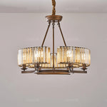 lustre moderne suspension bronze doré ampoules e14 chaines transparentes verticales 105 55cm