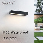 lampe murale led moderne étanche ip65 noir 20cm 30cm 50cm câble électrique verre