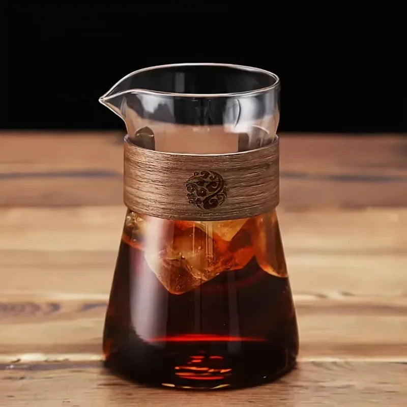 carafe thé verre transparent moderne ruban décoratif tasses maison bar restaurant