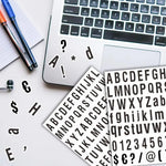 autocollants lettres vintage multicolores relief opaques adhésif scrapbooking journal décoration carnet artisanat DIY alphabétique