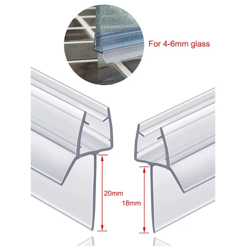 bande étanchéité douche pvc transparent 23mm 20mm 18mm adhésif moderne joint porte