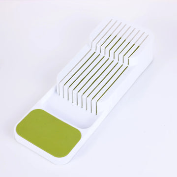 rangement couteaux gris moderne 39cm 17cm 14cm couteaux bloqueurs cuisine vaisselle organizer
